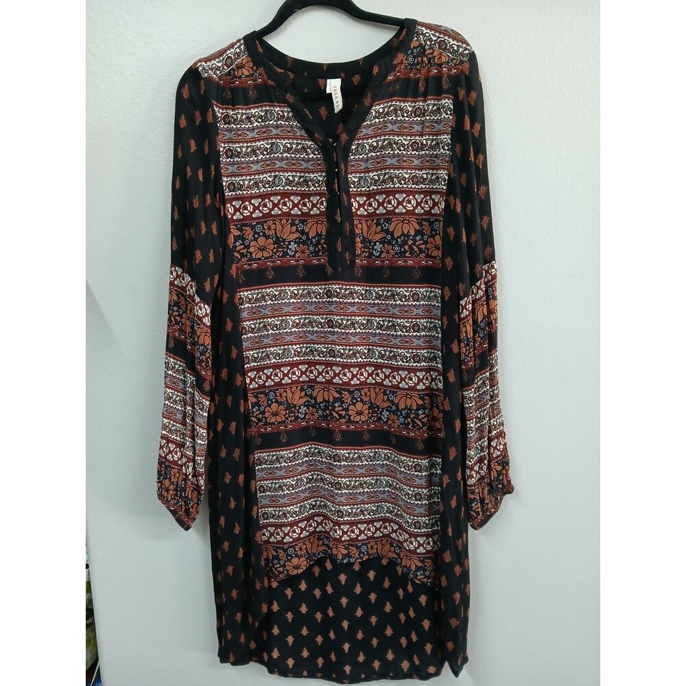 Raga Tangerine Skies Hi-Low Tunic Dress womens medium